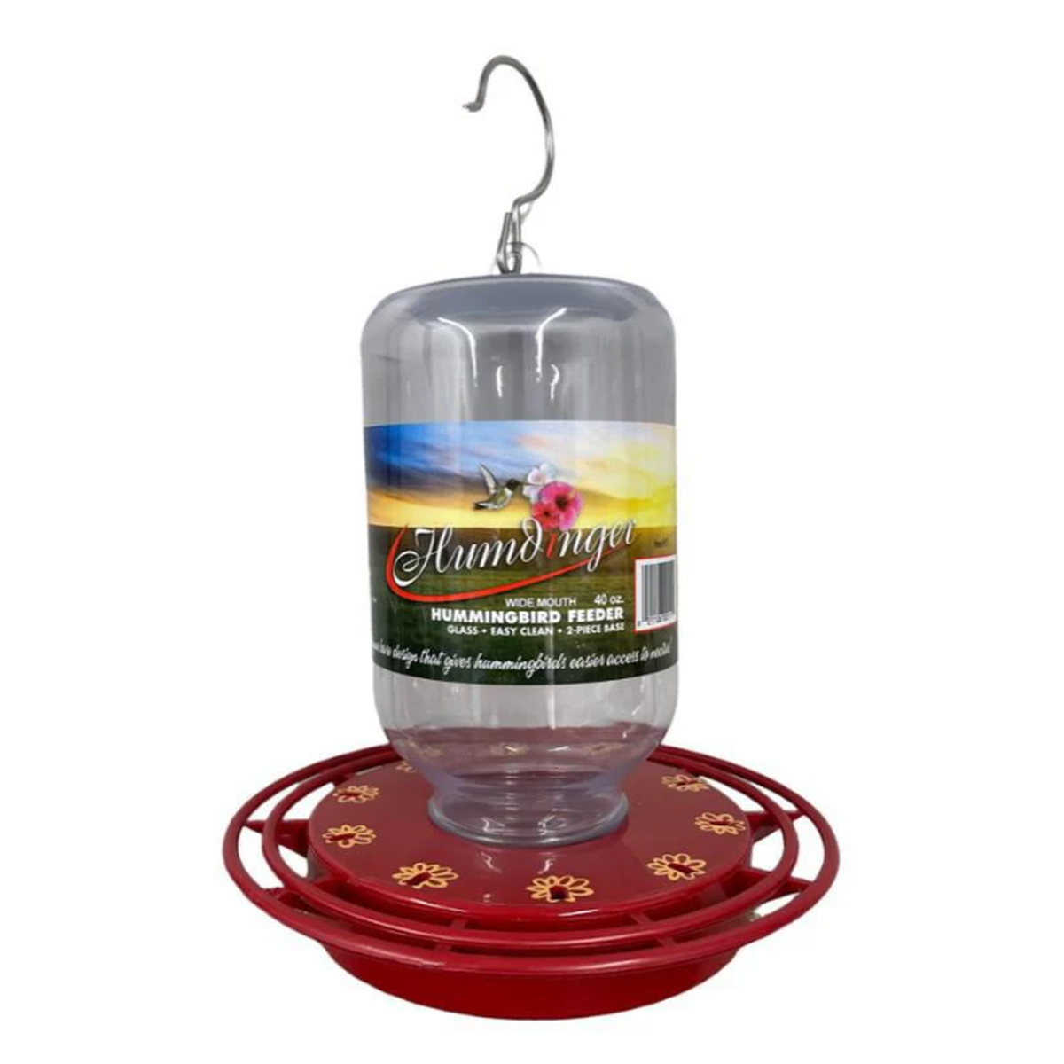 Turbine 40 oz Plastic Hummingbird Feeder – Large Capacity Outdoor Nectar Bird Feeder