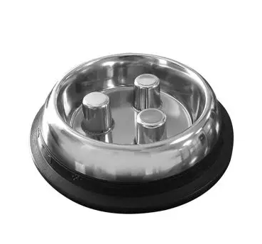 QT Dog Brake-Fast Stainless Steel Slow Feed Bowl, Small — image 1