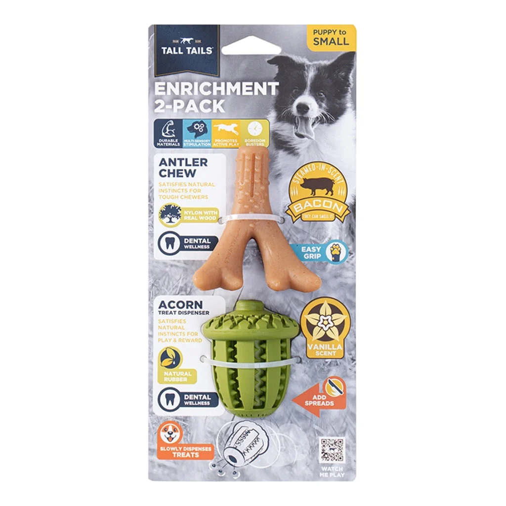 Tall Tails Dog Enrichment Antler & Acorn – 12 Inch