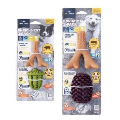 Tall Tails Dog Enrichment Antler & Acorn – 12 Inch