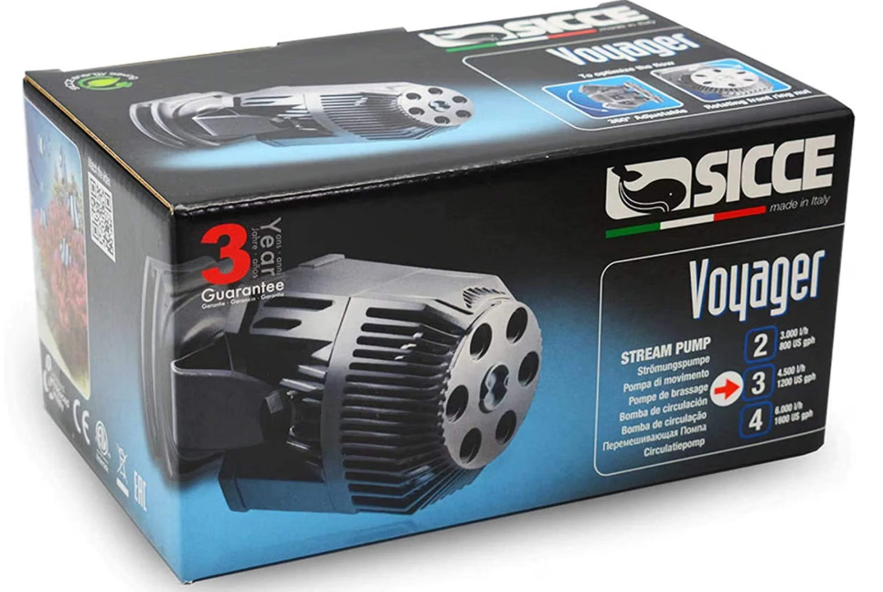 Sicce Voyager 3 Stream Pump 1200 GPH 10W – Up to 193 Gallon Freshwater & Saltwater Aquarium