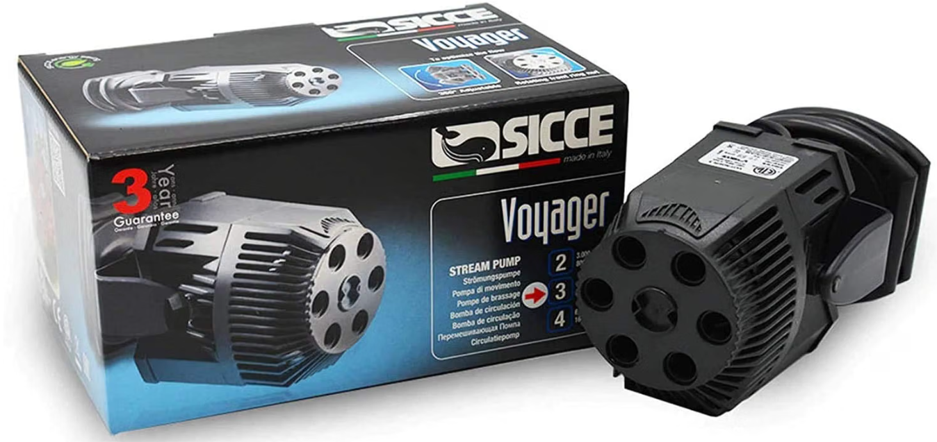 Sicce Voyager 3 Stream Pump 1200 GPH 10W – Up to 193 Gallon Freshwater & Saltwater Aquarium