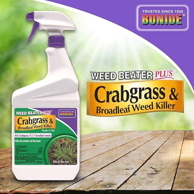 Bonide Weed Beater Plus Crabgrass & Broadleaf Weed Killer Ready-to-Use Spray – 32 oz