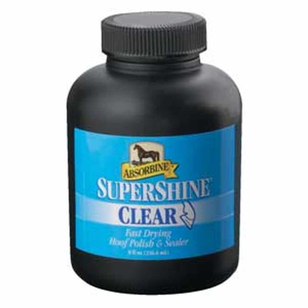 Absorbine Supershine Hoof Polish and Sealer, Quick Dry Formula, Clear High Gloss, 8oz