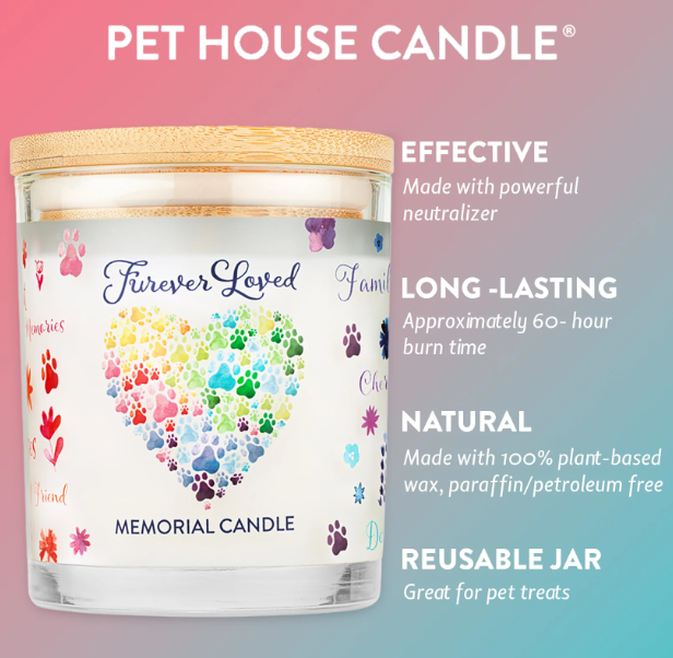 One Fur All® Pet House Furever Loved Memorial Candle — image 3