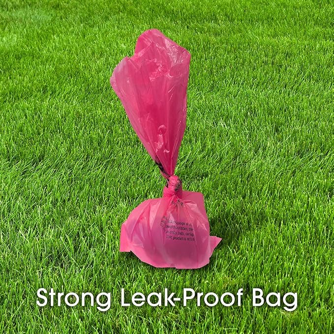 Bags on Board Rainbow Bac Block’R Dog Poop Bags – Antibacterial Waste Pick-Up Refill Bags, 140 Count