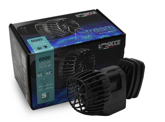 Sicce XStream 6500 Wave Pump 1720 GPH 8W – Up to 200 Gallon Freshwater & Saltwater Aquarium