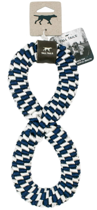 Tall Tails Braided Infinity Tug Dog Toy – Navy, 11 Inch