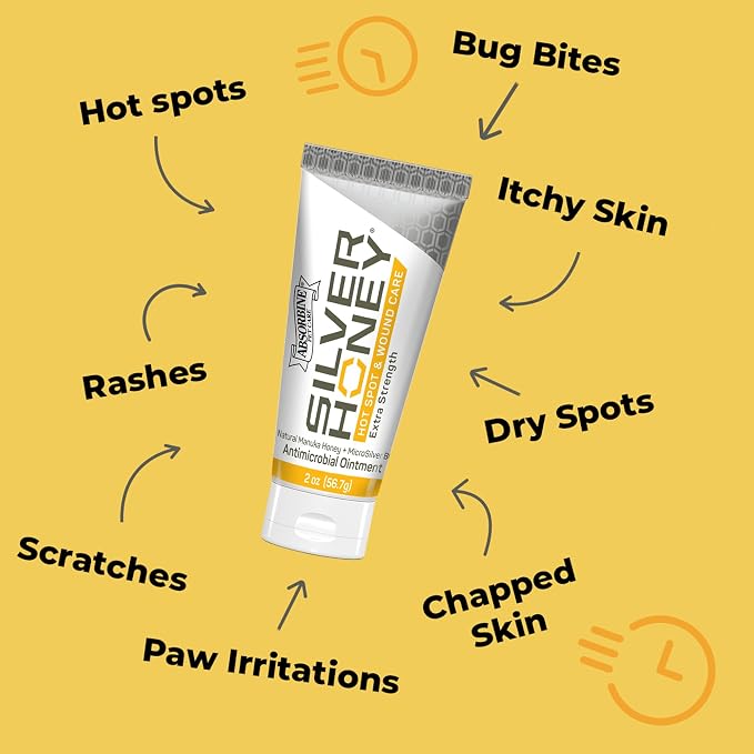 Silver Honey Rapid Wound Repair Ointment, 2 oz Tube
