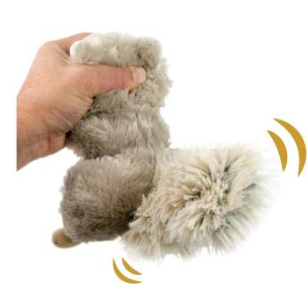 Tall Tails Plush Animated Squirrel Twitchy Tail Dog Toy – 9 Inch