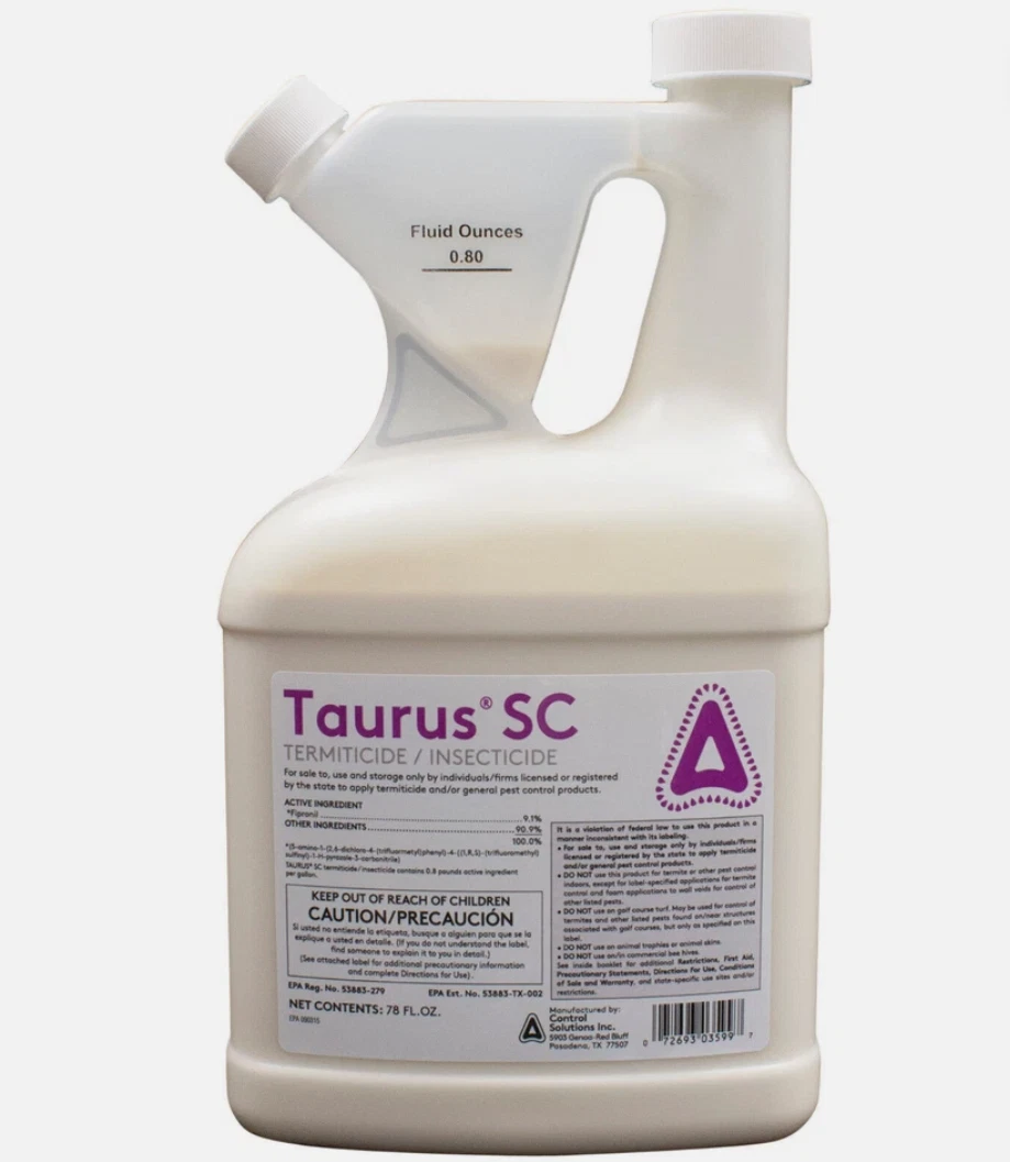 Taurus SC Termiticide & Insecticide 78 oz – 9.1% Fipronil Non-Repellent Termite & Ant Control Concentrate