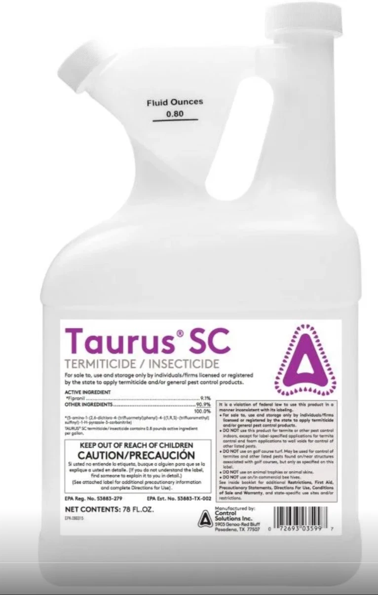 Taurus SC Termiticide & Insecticide 78 oz – 9.1% Fipronil Non-Repellent Termite & Ant Control Concentrate