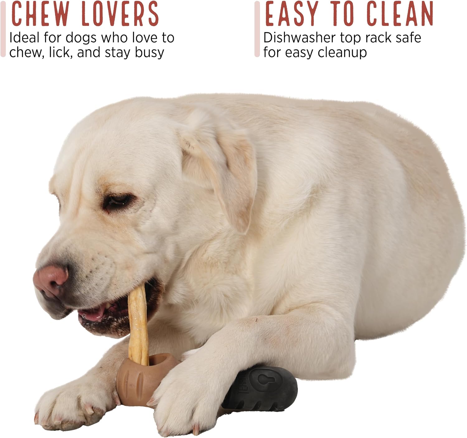Territory Treat Lock Dog Chew Toy – Bully Stick & Yak Chew Holder, Bacon Scented, 7 Inch