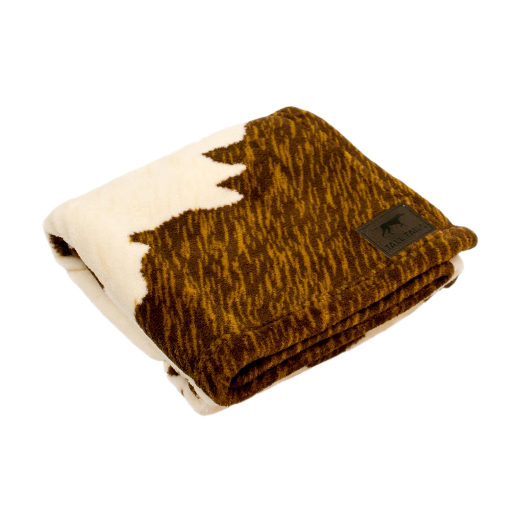 Tall Tails Cowhide Print Baby-Soft Fleece Dog Blanket – 30 x 40 Inch