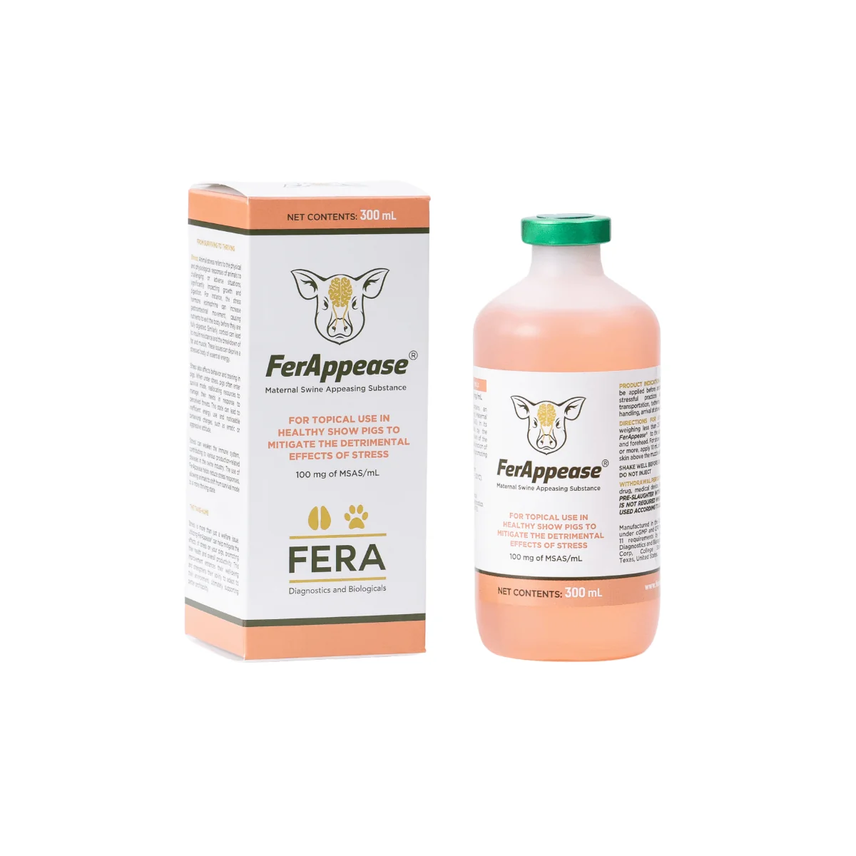 FerAppease Swine 300 mL – Maternal Swine Appeasing Substance (MSAS) Topical Stress Support for Pigs & Show Pigs