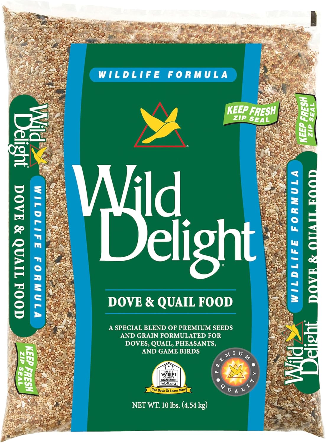 Wild Delight Dove & Quail Food – Premium Seed & Grain Game Bird Feed, 10 lb Bag