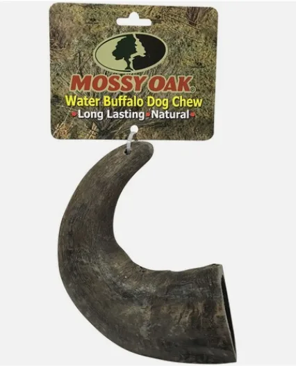 Mossy Oak Water Buffalo Horn – Large Natural Dog Chew — image 1