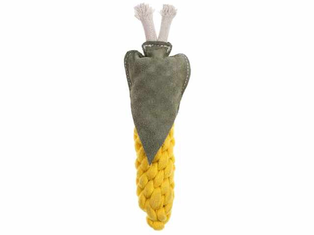 Country Tails Corn Rope Dog Toy – 23" Natural Plant Fiber Chew & Tug Toy with Vegetable Dye