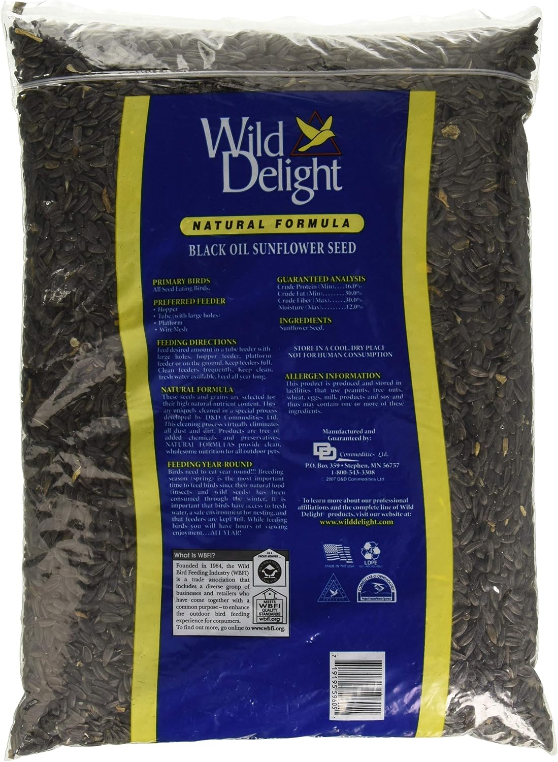 Wild Delight Black Oil Sunflower Seed – 5 lb