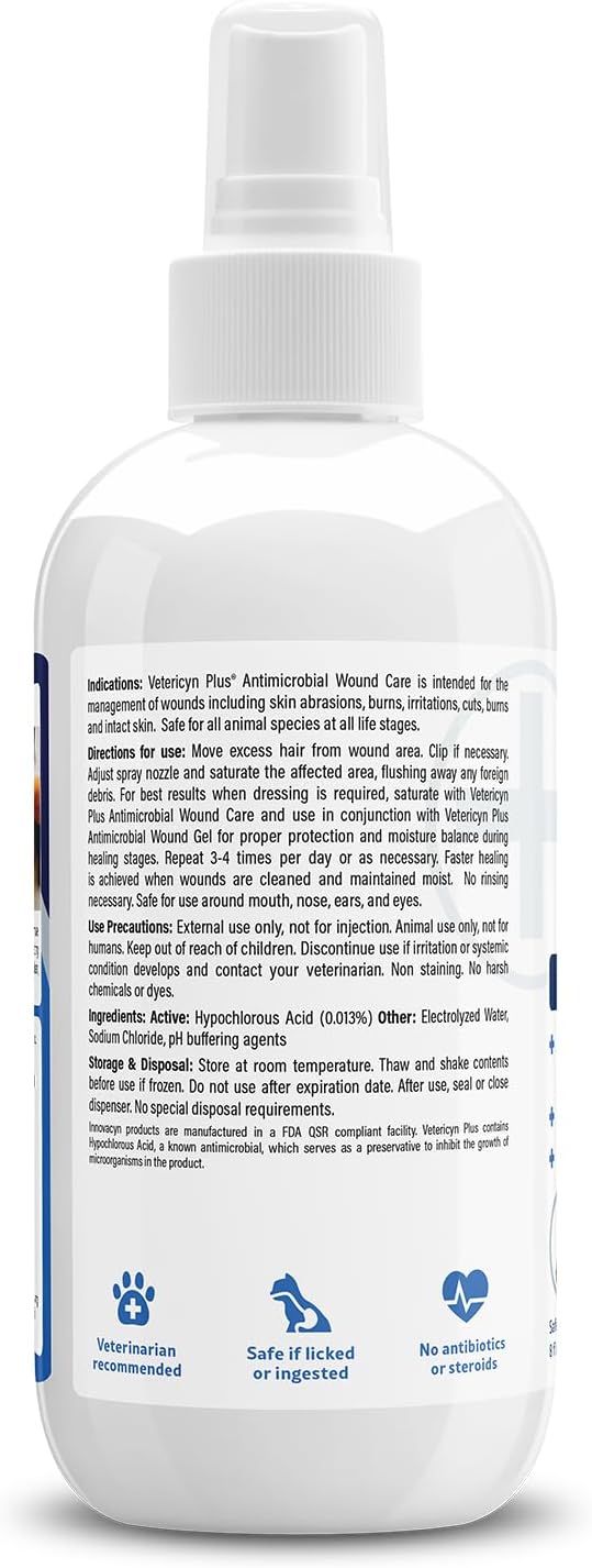 Vetericyn Plus Dog Wound Care Spray - 8 oz