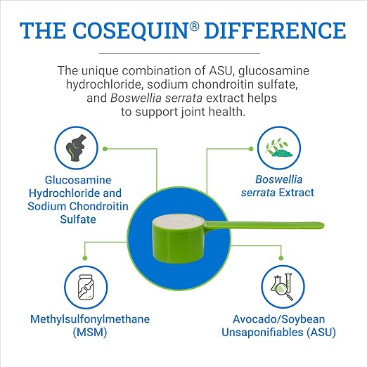 Nutramax Cosequin ASU Joint Health Supplement for Horses - Powder with Glucosamine, Chondroitin, ASU, and MSM, 500 Grams