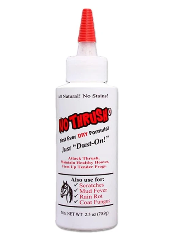 No Thrush Dry Powder Horse Hoof Treatment – Thrush, Scratches & Rain Rot Care, 2.5 oz