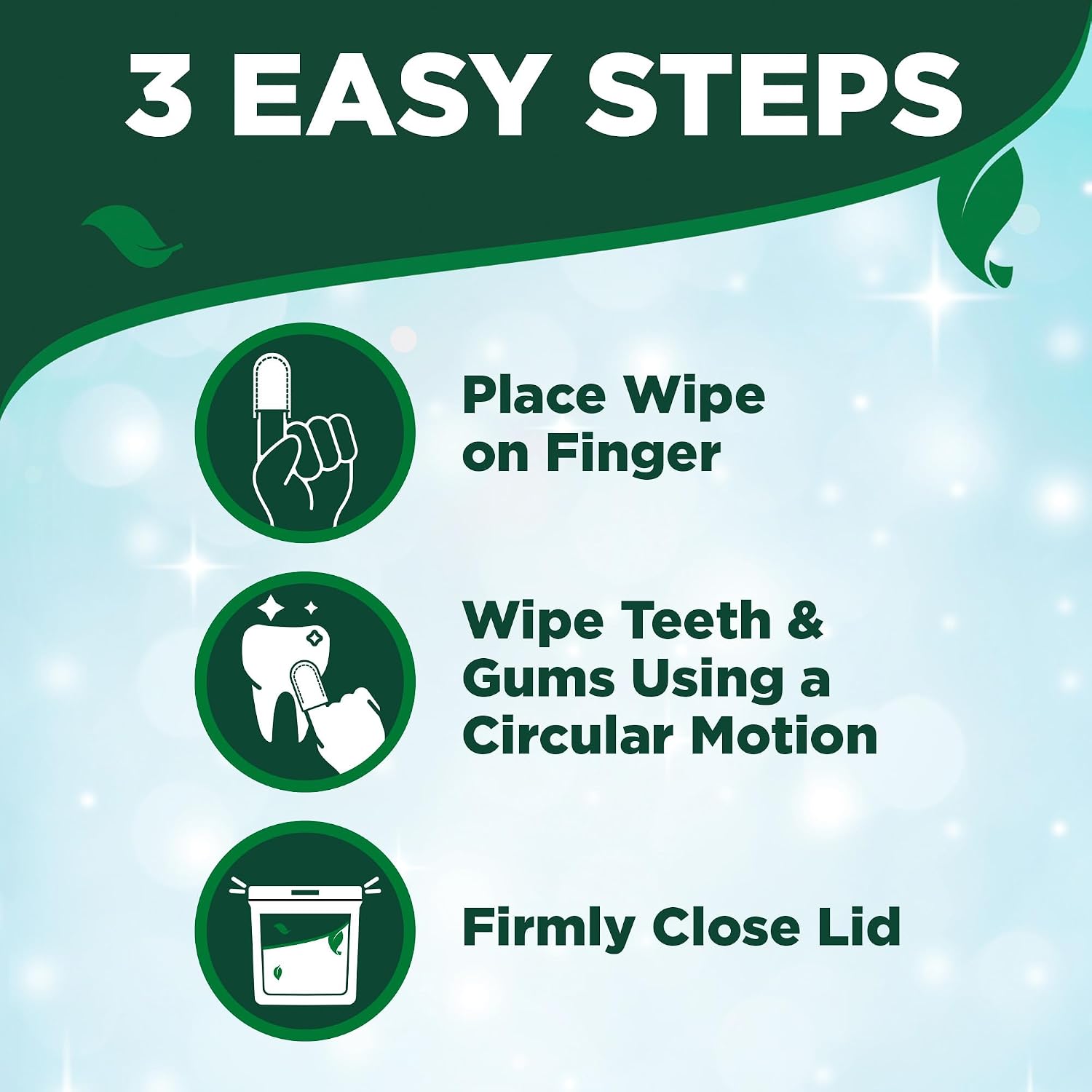 Vet’s Best Dental Care Finger Wipes for Dogs & Cats, 50 Count