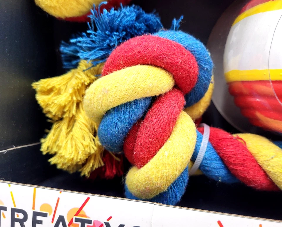 Tall Tails Let's Celebrate 3-Piece Holiday Dog Toy Gift Set – M/L