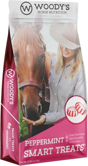 Woody’s Smart Treats Peppermint Grain-Free Horse Treats – Low Starch, Fiber-Rich