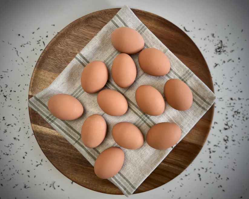 Ceramic Chicken Egg Brown (12)