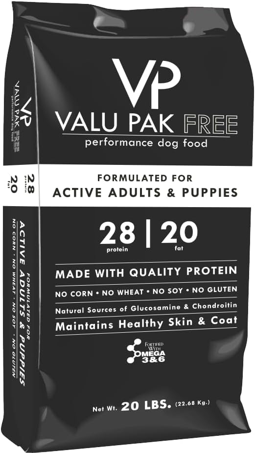 Valu-Pak Free 28-20 Dry Dog Food – Black Bag
