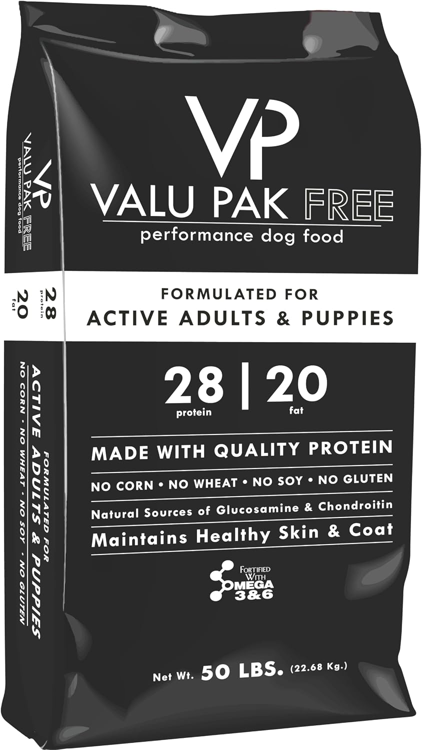 Valu-Pak Free 28-20 Dry Dog Food – Black Bag