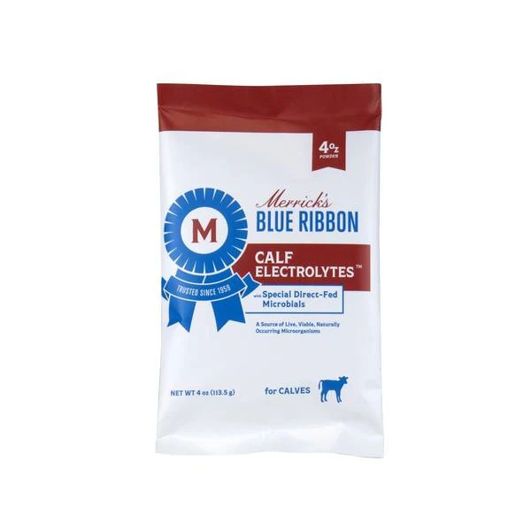 Merrick’s Blue Ribbon Calf Electrolytes with Probiotics – 25 lb Electrolyte & Nutrient Supplement for Calves